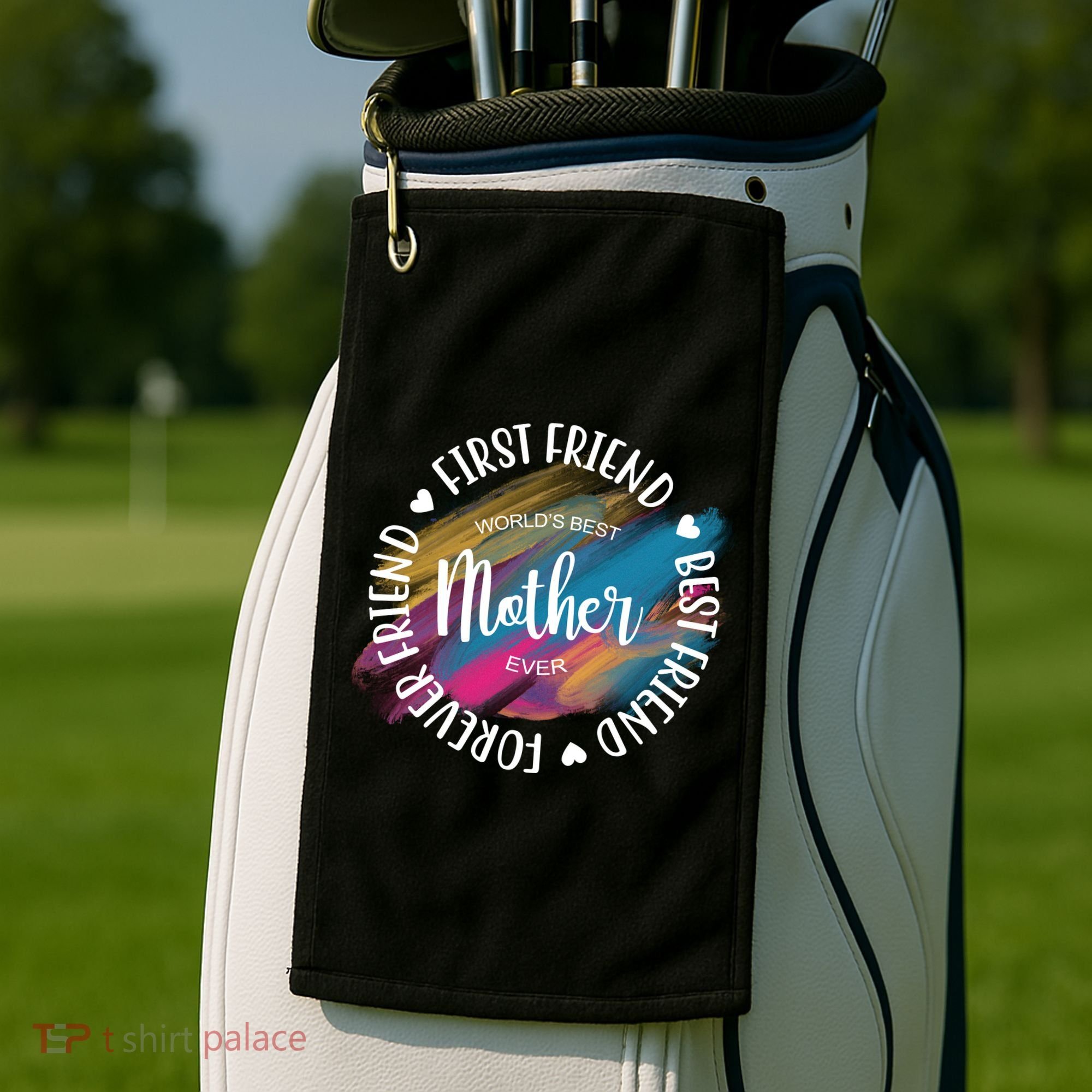 Worlds Best Mother Ever Cute Mother's Day Gift Golf Towel