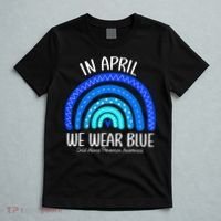 Wear Blue Messy Bun Child Abuse Prevention Awareness T-Shirt thumb 5