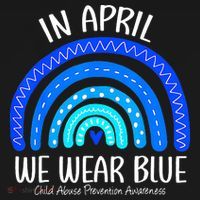 Wear Blue Messy Bun Child Abuse Prevention Awareness Women's Hoodie thumb 2