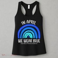 Wear Blue Messy Bun Child Abuse Prevention Awareness Women's Tank Top thumb 3