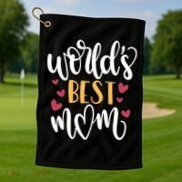 World's Best Mom Love Gift Golf Towel thumb 1