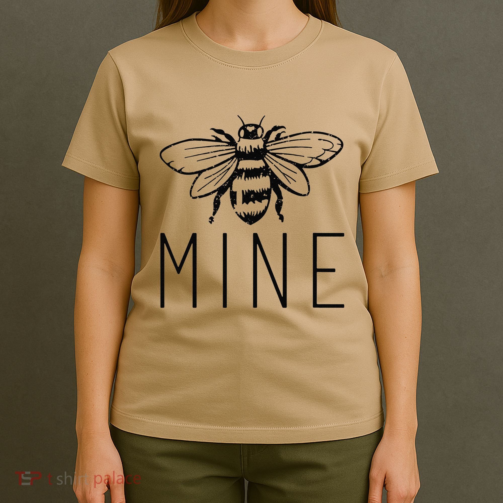 Women's BEE MINE Bumblebee Cute Retro Valentine's Day Funny T-Shirt