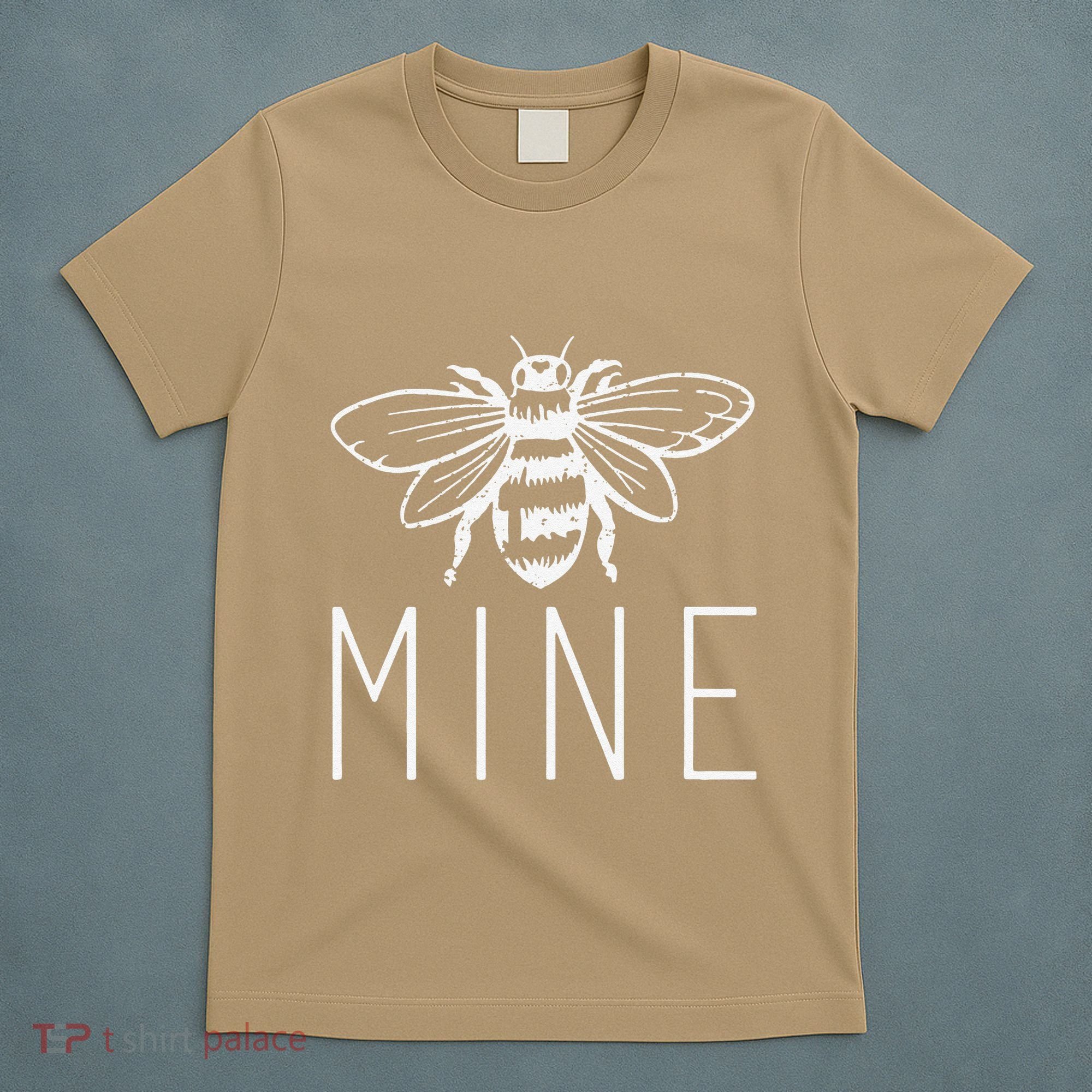 Women's BEE MINE Bumblebee Cute Retro Valentine's Day T-Shirt