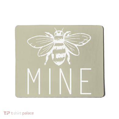 Women's BEE MINE Bumblebee Cute Retro Valentine's Day Mousepad