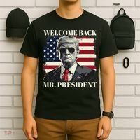 Welcome Back Mr President Trump Power Patriotic Usa Flag T-Shirt thumb 6