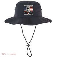 Welcome Back Mr President Trump Power Patriotic Usa Flag Bucket Hat thumb 0