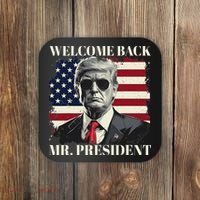 Welcome Back Mr President Trump Power Patriotic Usa Flag Coaster thumb 0