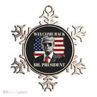 Welcome Back Mr President Trump Power Patriotic Usa Flag Ornament thumb 0