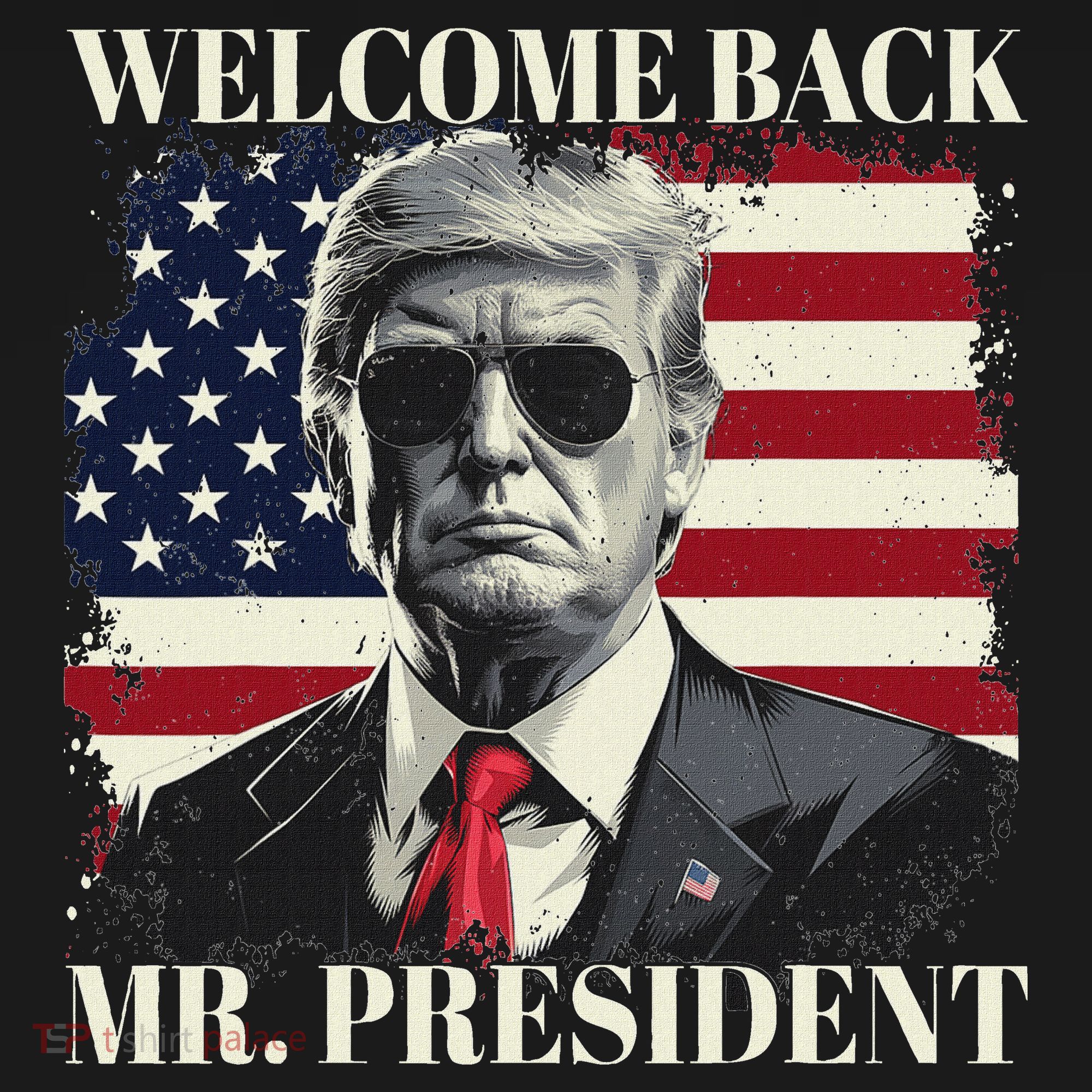 Welcome Back Mr President Trump Power Patriotic Usa Flag Women's Tank Top