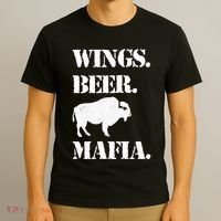Wings Beer Mafia Buffalo Ny Buffalo Football T-Shirt thumb 3
