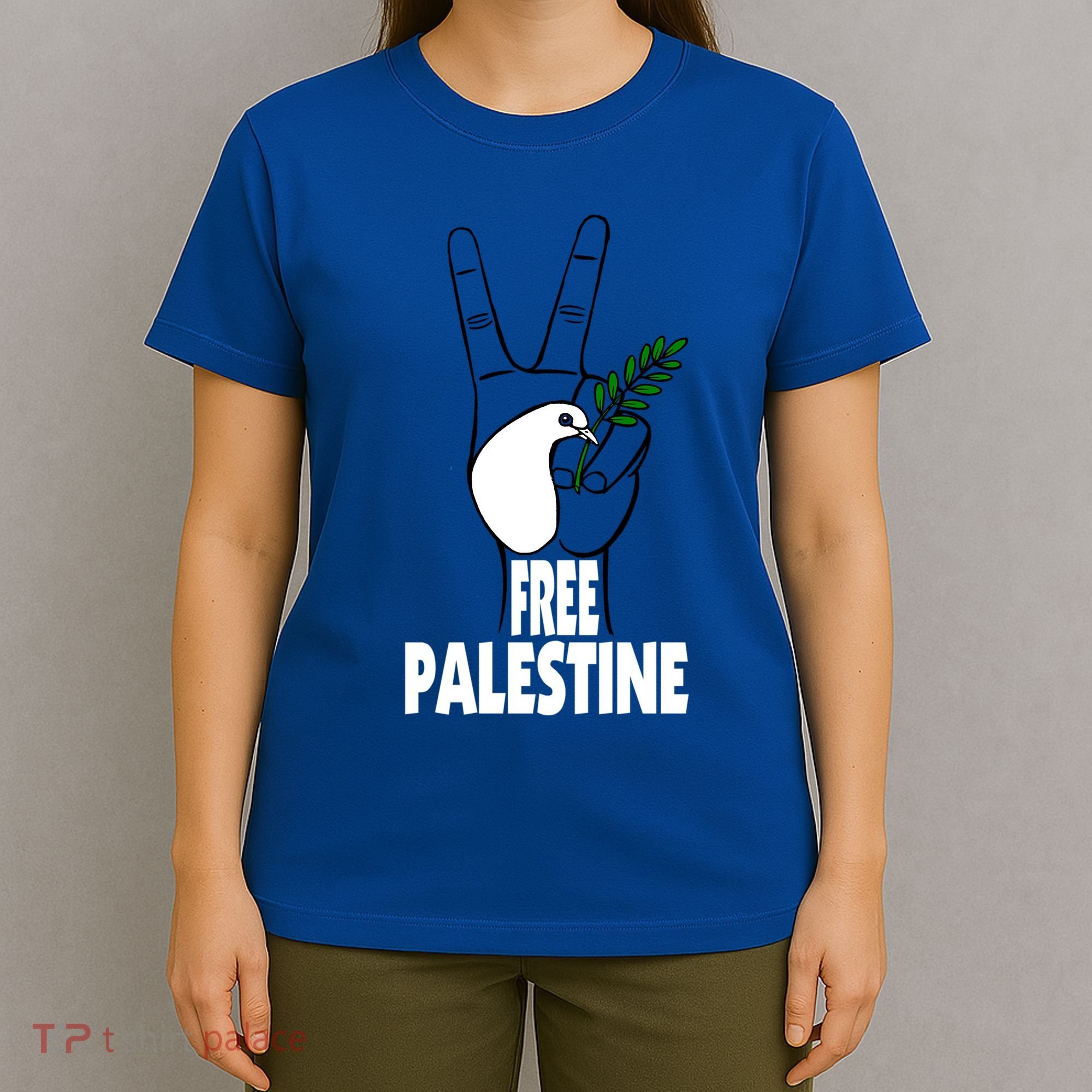 West Bank Middle East Peace Dove Olive Branch Free Palestine Gift T-Shirt