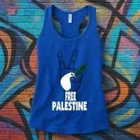 West Bank Middle East Peace Dove Olive Branch Free Palestine Gift Women's Tank Top thumb 3