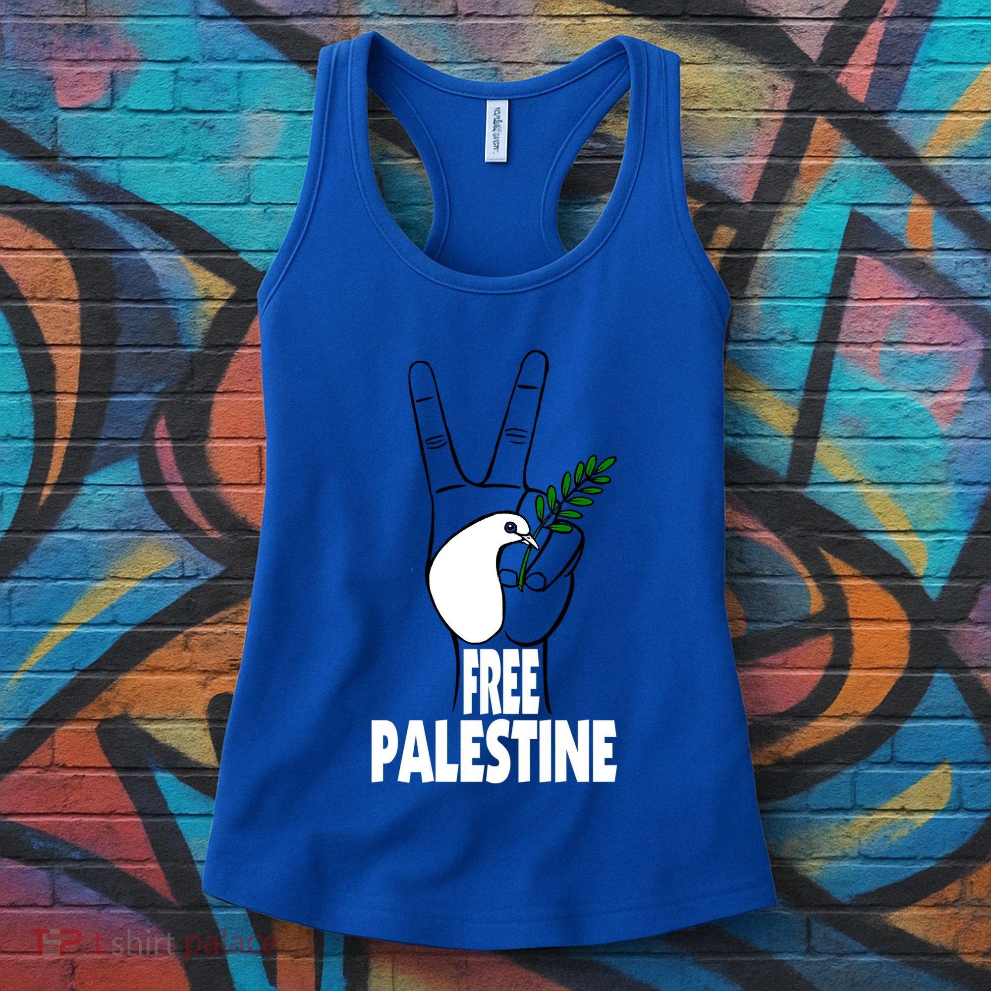 West Bank Middle East Peace Dove Olive Branch Free Palestine Gift Women's Tank Top