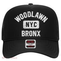 Woodlawn Bronx Nyc Gym Style Distressed White Print Gift Hat thumb 0