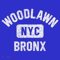 Woodlawn Bronx Nyc Gym Style Distressed White Print Gift Long Sleeve Shirt thumb 2