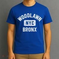 Woodlawn Bronx Nyc Gym Style Distressed White Print Gift T-Shirt thumb 3