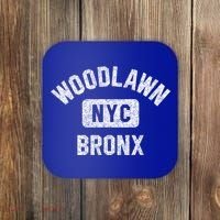 Woodlawn Bronx Nyc Gym Style Distressed White Print Gift Coaster thumb 0