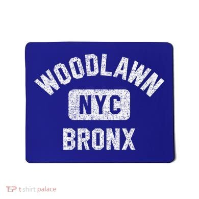 Woodlawn Bronx Nyc Gym Style Distressed White Print Gift Mousepad