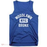Woodlawn Bronx Nyc Gym Style Distressed White Print Gift Tank Top thumb 0