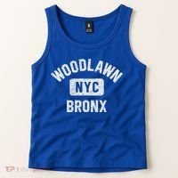 Woodlawn Bronx Nyc Gym Style Distressed White Print Gift Tank Top thumb 2