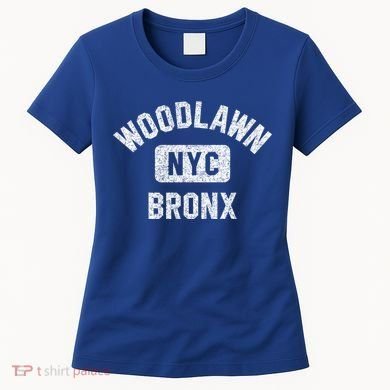 Woodlawn Bronx Nyc Gym Style Distressed White Print Gift Women's T-Shirt