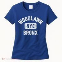Woodlawn Bronx Nyc Gym Style Distressed White Print Gift Women's T-Shirt thumb 0