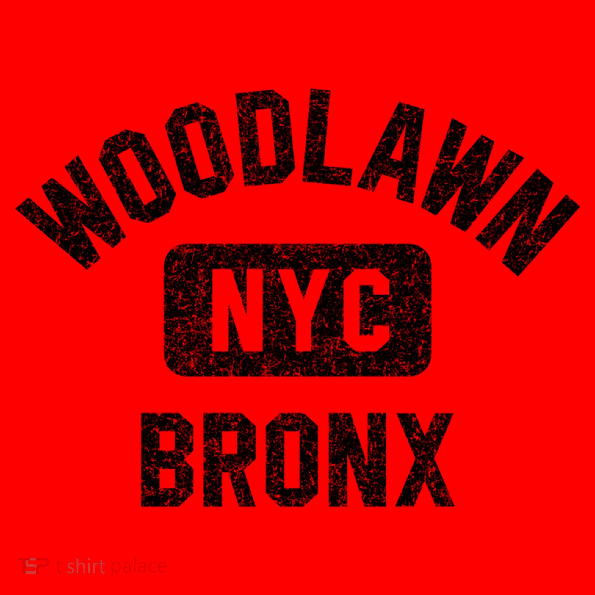 Woodlawn Bronx Nyc Gym Style Distressed White Print Gift Santa Hat