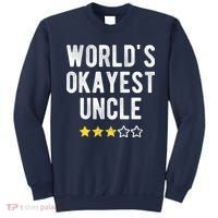 Worlds Best Okayest Uncle Funny Family Matching Costume Sweatshirt thumb 0