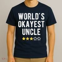 Worlds Best Okayest Uncle Funny Family Matching Costume T-Shirt thumb 3