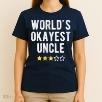Worlds Best Okayest Uncle Funny Family Matching Costume T-Shirt thumb 4