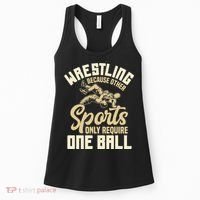 Wrestling Because Other Sports Require One Ball Wrestler  Women's Tank Top thumb 0