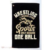 Wrestling Because Other Sports Require One Ball Wrestler  Golf Towel thumb 0