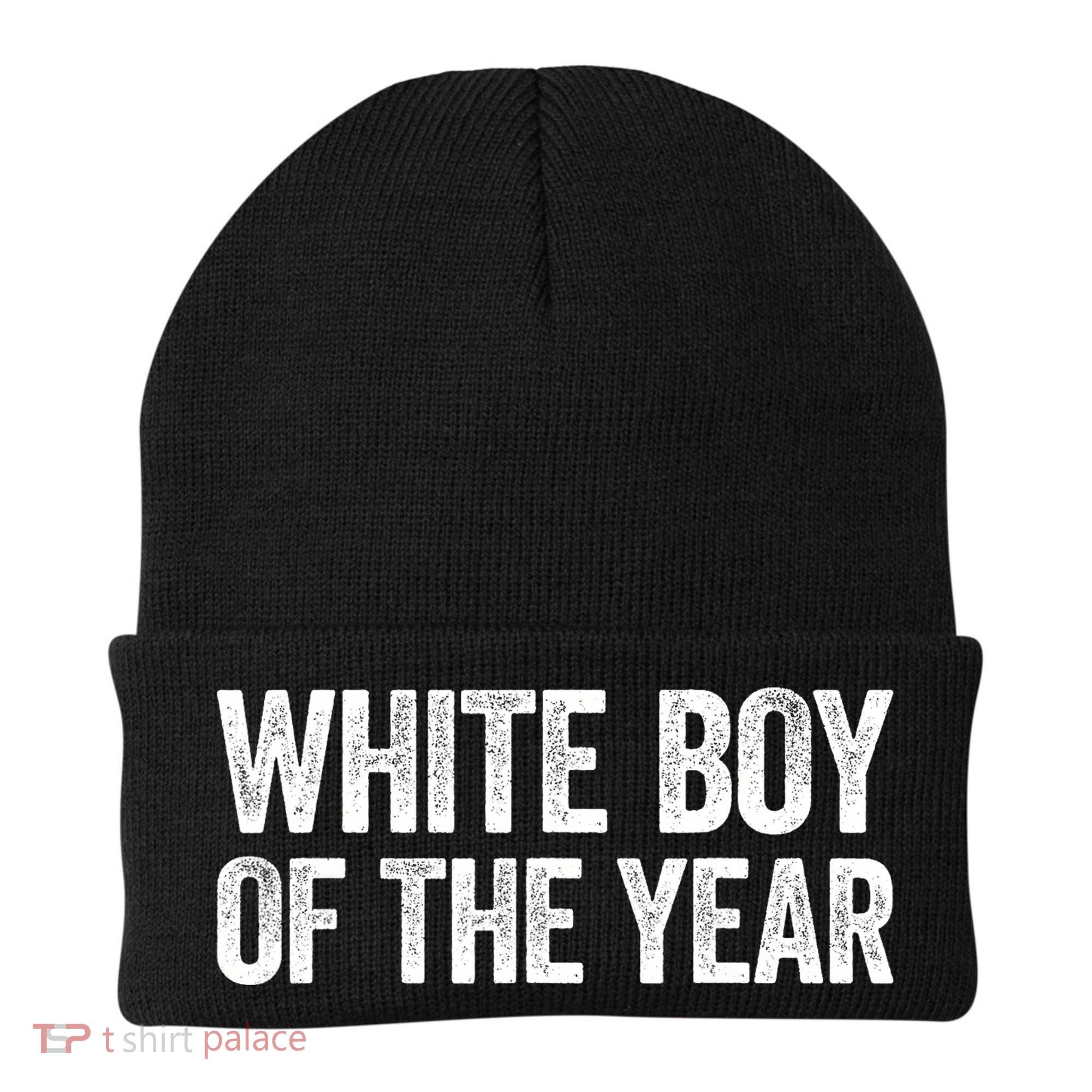 White Boy Of The Year Funny Statement Beanie