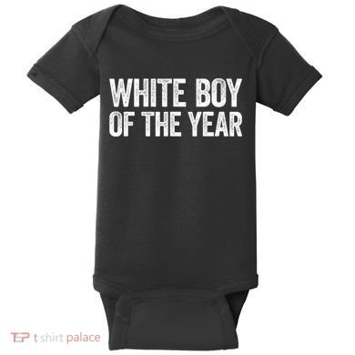 White Boy Of The Year Funny Statement Baby Bodysuit