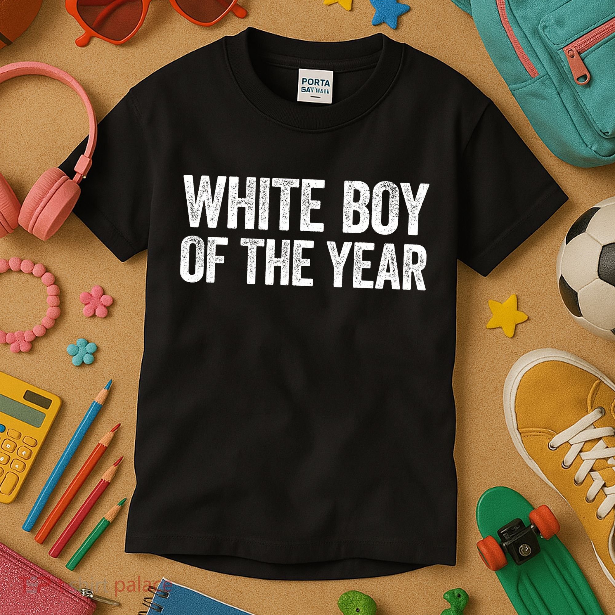 White Boy Of The Year Funny Statement Kids T-Shirt