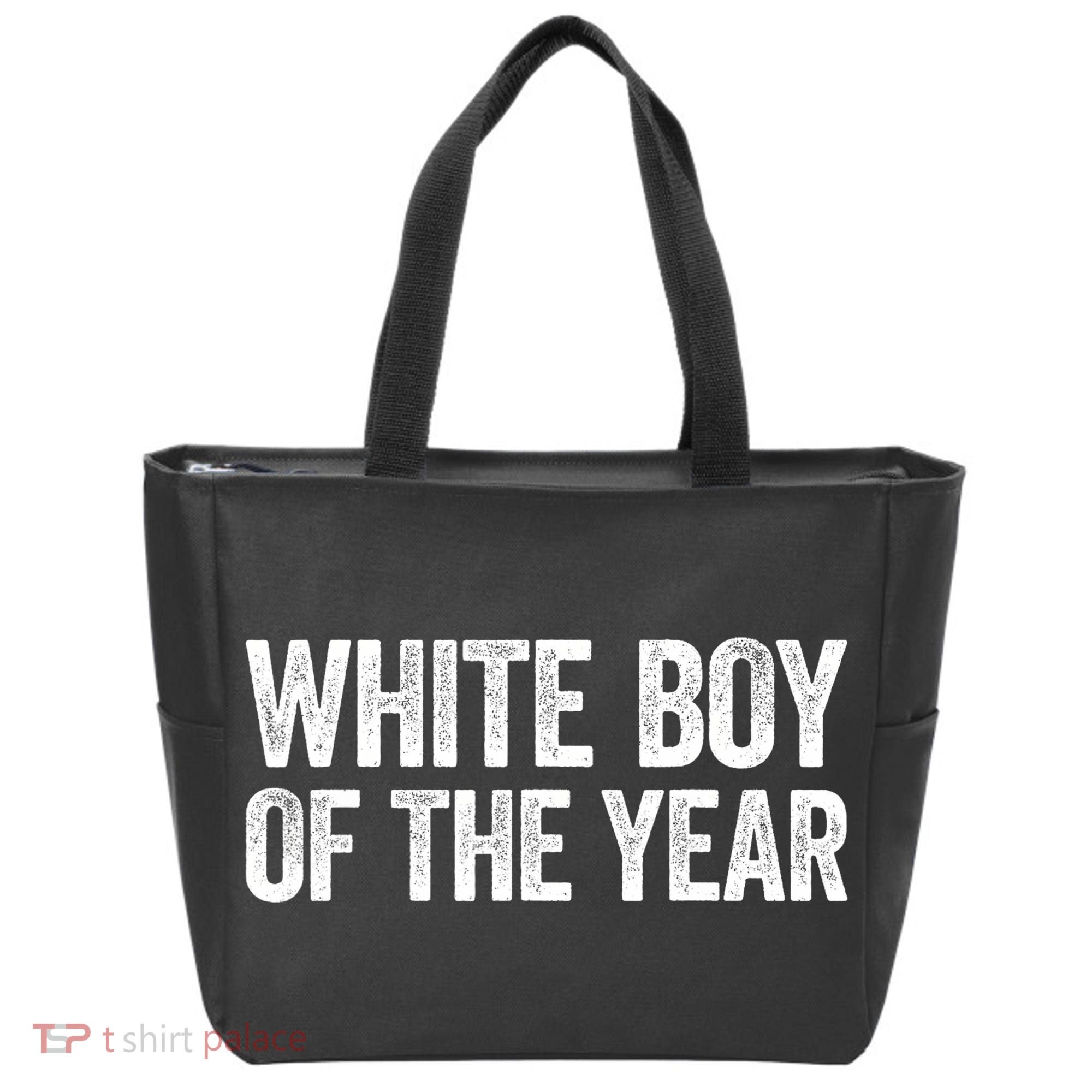 White Boy Of The Year Funny Statement Tote Bag