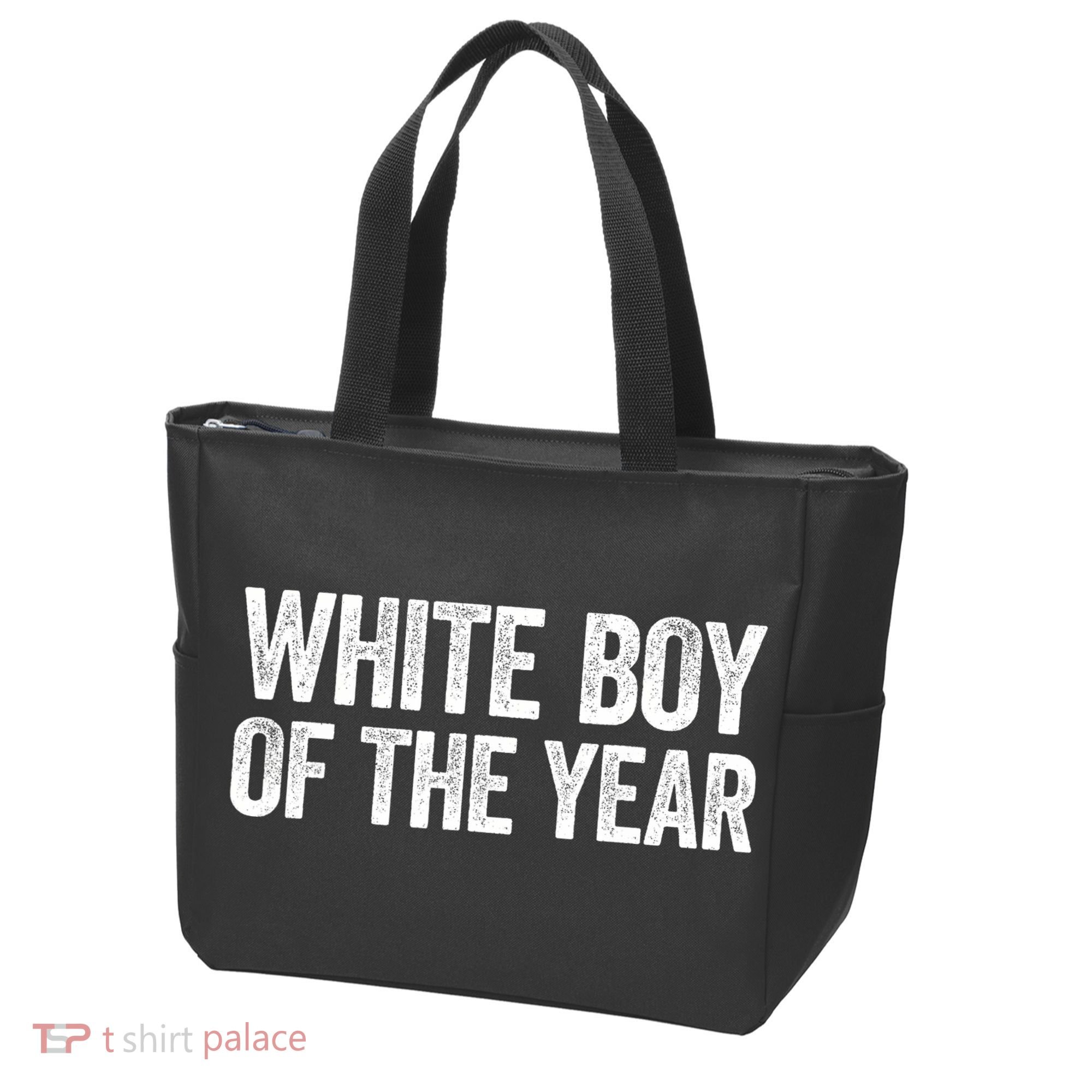 White Boy Of The Year Funny Statement Tote Bag