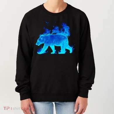 Wild Bear On Fire Women's Sweatshirt