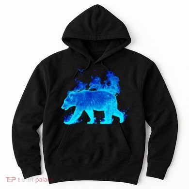 Wild Bear On Fire Hoodie