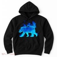 Wild Bear On Fire Hoodie thumb 0