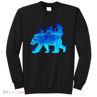 Wild Bear On Fire Sweatshirt