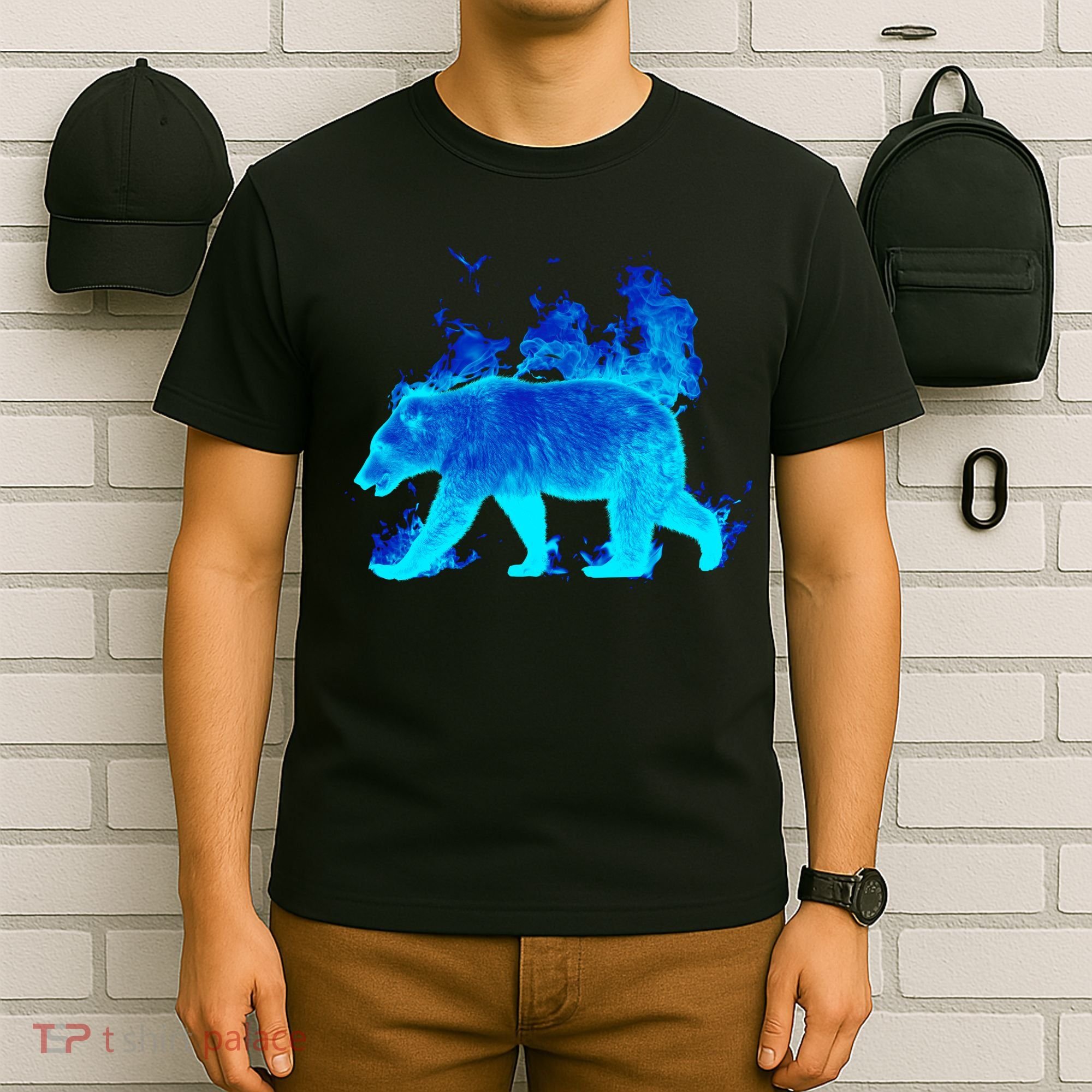 Wild Bear On Fire T-Shirt