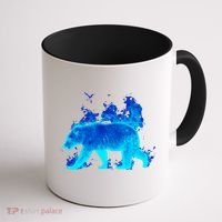 Wild Bear On Fire Coffee Mug thumb 1
