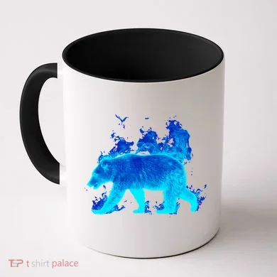 Wild Bear On Fire Coffee Mug