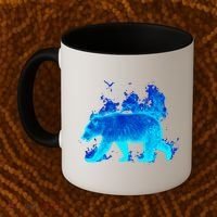 Wild Bear On Fire Coffee Mug thumb 2