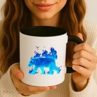 Wild Bear On Fire Coffee Mug thumb 3