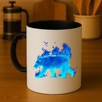 Wild Bear On Fire Coffee Mug thumb 4
