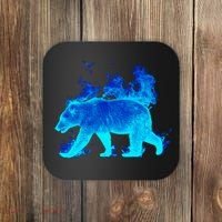 Wild Bear On Fire Coaster thumb 0