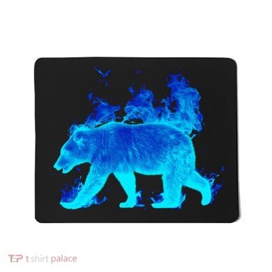 Wild Bear On Fire Mousepad