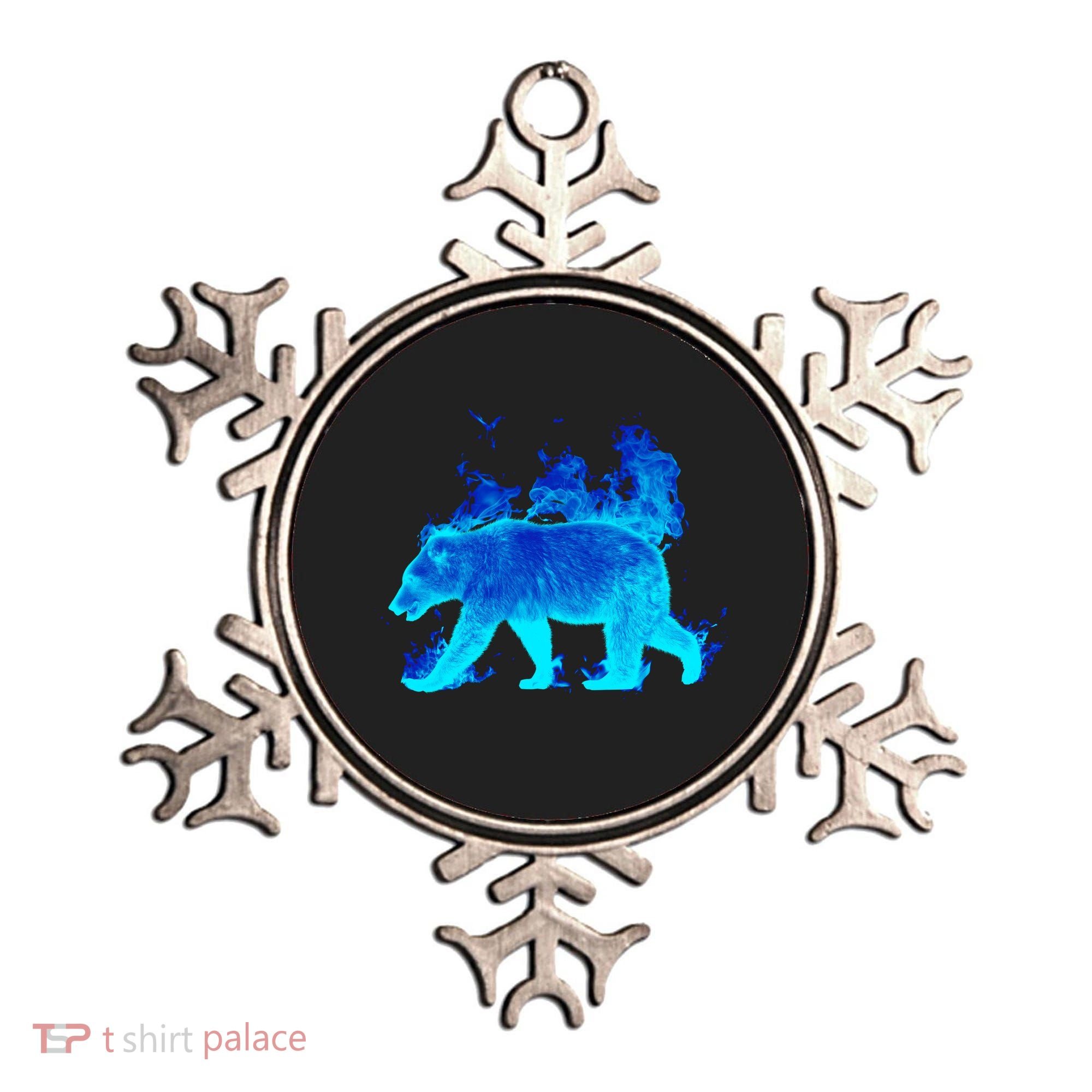Wild Bear On Fire Ornament
